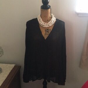 Express Black Fancy Top